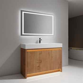 Cruze 48 inch Classic Oak LED Wall Vanity