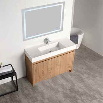Cruze 48 inch Classic Oak LED Wall Vanity