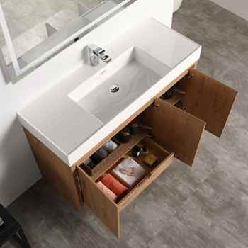 Cruze 48 inch Classic Oak LED Wall Vanity