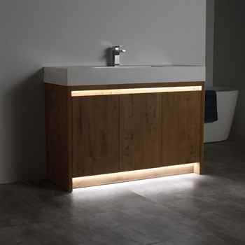 Cruze 48 inch Classic Oak LED Wall Vanity