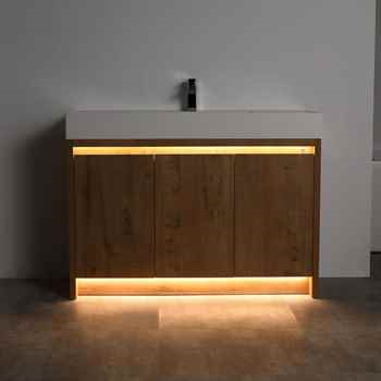 Cruze 48 inch Classic Oak LED Wall Vanity