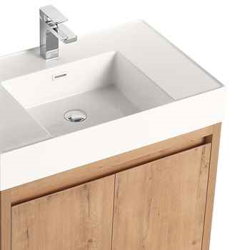 Cruze 48 inch Classic Oak LED Wall Vanity