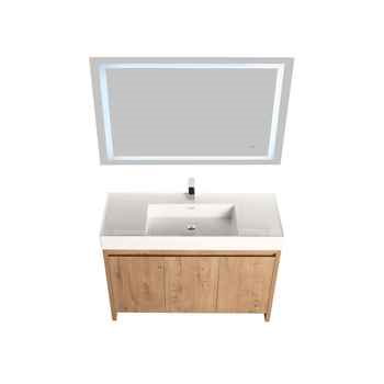 Cruze 48 inch Classic Oak LED Wall Vanity