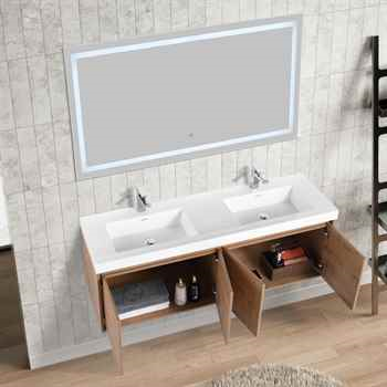 Elba 60 inch Classic Oak Double Vanity 