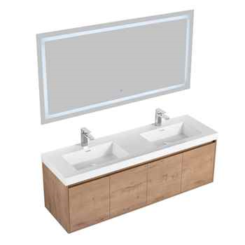 Elba 60 inch Classic Oak Double Vanity 