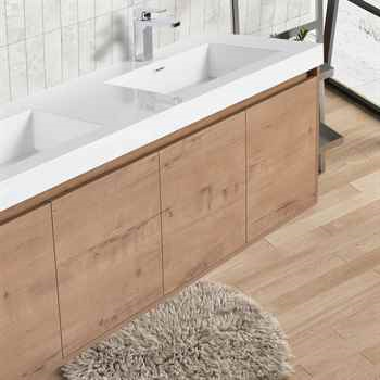 Elba 60 inch Classic Oak Double Vanity 