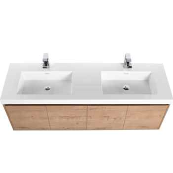 Elba 60 inch Classic Oak Double Vanity 