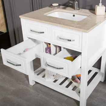 Edison 30" White Bathroom Cabinet