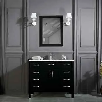Woodbridge 42" Black Bathroom Cabinet