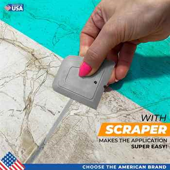 Grey 8.8 oz (2 Pack) PentaUSA Premixed Grout Repair Set with Scraper, Ready To Use