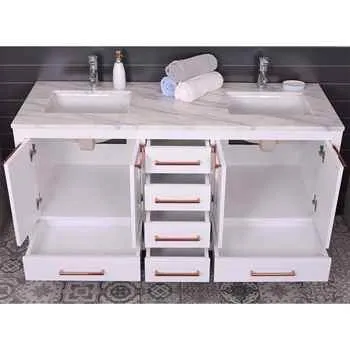 Grove 60" White Bathroom Vanity  