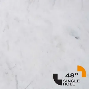 Carrara Counter Top Marble 48" for Bathroom Vanity for single holes