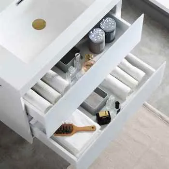 Jena Bathroom Vanity 30 Inch Calacatta White