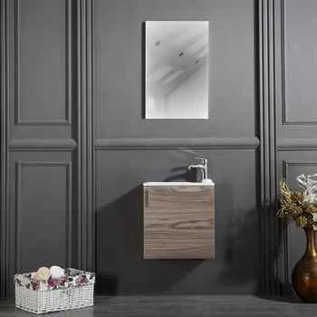 Chicago 18" Gray Oak Bathroom Cabinet