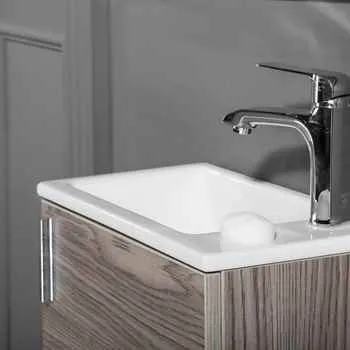 Chicago 18" Gray Oak Bathroom Cabinet