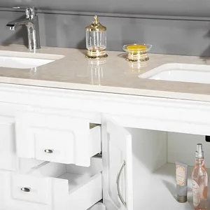 Hamilton 60" White Double Sink Bathroom Cabinet