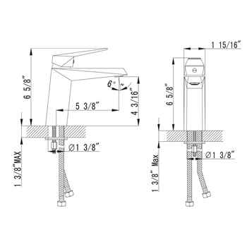 Luxurious Single Handle Lavatory Faucet in Chrome - A Touch of Class for Your Bathroom