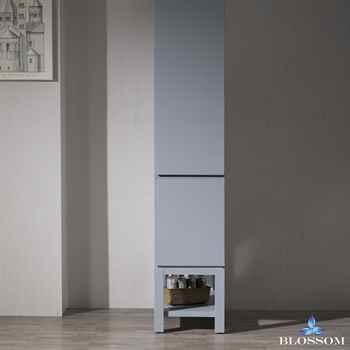 Lyon 15 Inch Wall Hung Linen Cabinet in Metal Grey - Luxury for Your Bathroom