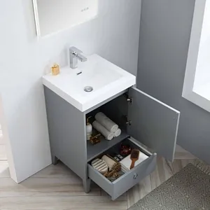 Lyon 20 Inch Bathroom Vanity Metal Grey