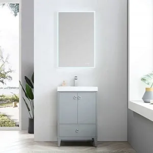 Lyon 24 Inch Bathroom Vanity Metal Grey