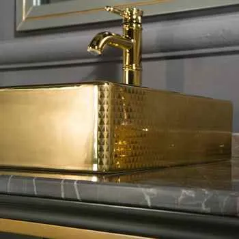 Trenton 48" Anthracite / Gold Bathroom Cabinet