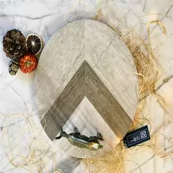 Real Marble Prensentation Plate With Real Brass Object