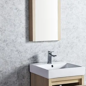 Milan 20 Inch Bathroom Vanity Briccole Oak & Compatible Medicine Cabinet
