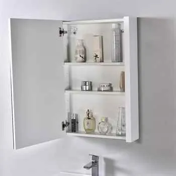 Milan 24 Inch Bathroom Vanity Glossy White Included Soft Close Drawer 