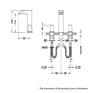 Mir Built-in Sink and Bathtub Faucet