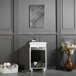 Clifton 19 3/4" White Bathroom Cabinet
