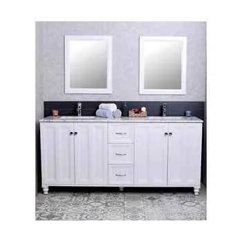 Monarch 72" White Bathroom Cabinet
