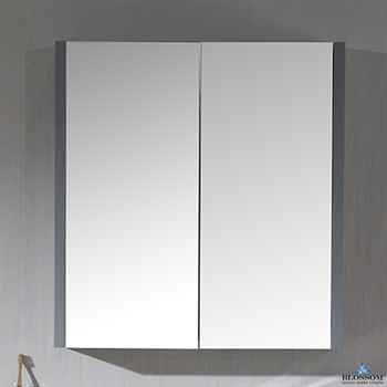 Monte 30-inch Medicine Cabinet in Metal Grey - Modern & Durable