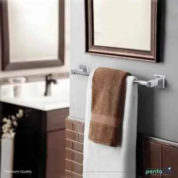 New Line Nl802 Long Towel Bar Metal Material Chrome Finish