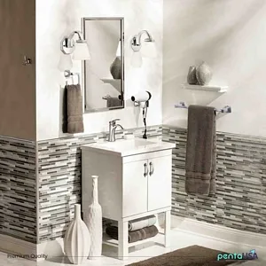 New Line Nl802 Long Towel Bar Metal Material Chrome Finish