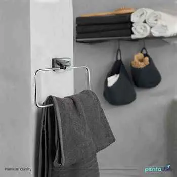 New Line Nl803 Towel Ring Metal Material Chrome Finish