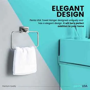 New Line Nl803 Towel Ring Metal Material Chrome Finish