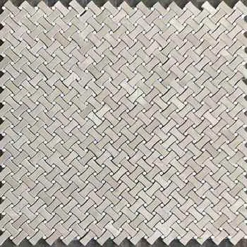 Nova Weave Crema Marfil Beige & White Dot Marble Mosaic Tile Polished Sheet Size: 11.5"x11.5" - <b>EXTRA 5% off</b>
