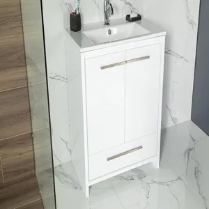 Nyks 30" White Bathroom Vanity