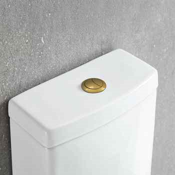 Ottawa Matt Black & Gold 28.63″ One Piece Toilet