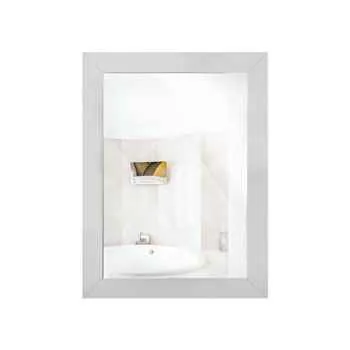 Otto 24" White Color Bathroom-Bedroom-Living Room Mirror with 2 inch Frame
