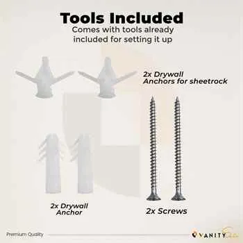 Otto 24" White Color Bathroom-Bedroom-Living Room Mirror with 2 inch Frame