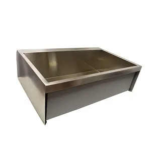 Otto 3321 - 33x21 6/7 Stainless Steel Handmade Apron Single Bowl Sink