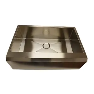 Otto 3321 - 33x21 6/7 Stainless Steel Handmade Apron Single Bowl Sink