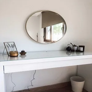 Otto Mirror Asu 24 inch Round Metalic Gold Color Covered