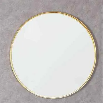 Otto Mirror Asu 24 inch Round Metalic Gold Color Covered