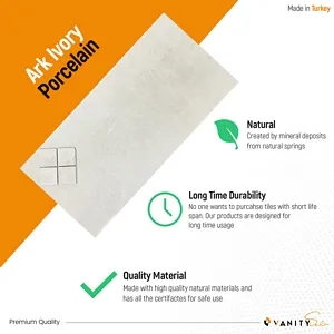Pallet Porcelain Tile Ark Ivory Glossy 24"X48" - An Extra 7% off