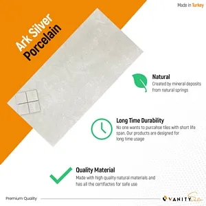 Pallet Porcelain Tile Ark Silver Matt 24"X48" - An Extra 6% off