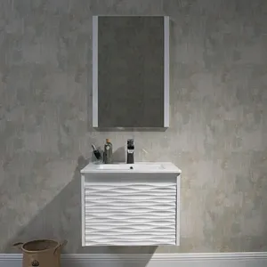 Paris 24 Inch Bathroom Vanity Glossy White Included Soft Closing Drawer