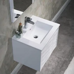 Paris 24 Inch Bathroom Vanity Glossy White Included Soft Closing Drawer