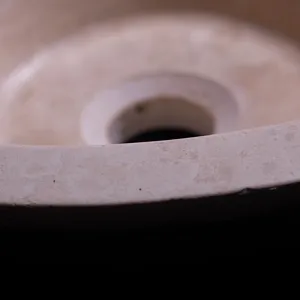 Paris Bathroom Stone Vessel Sink Marble Bursa Beige Honed H: 6" X Q16" Top Sink